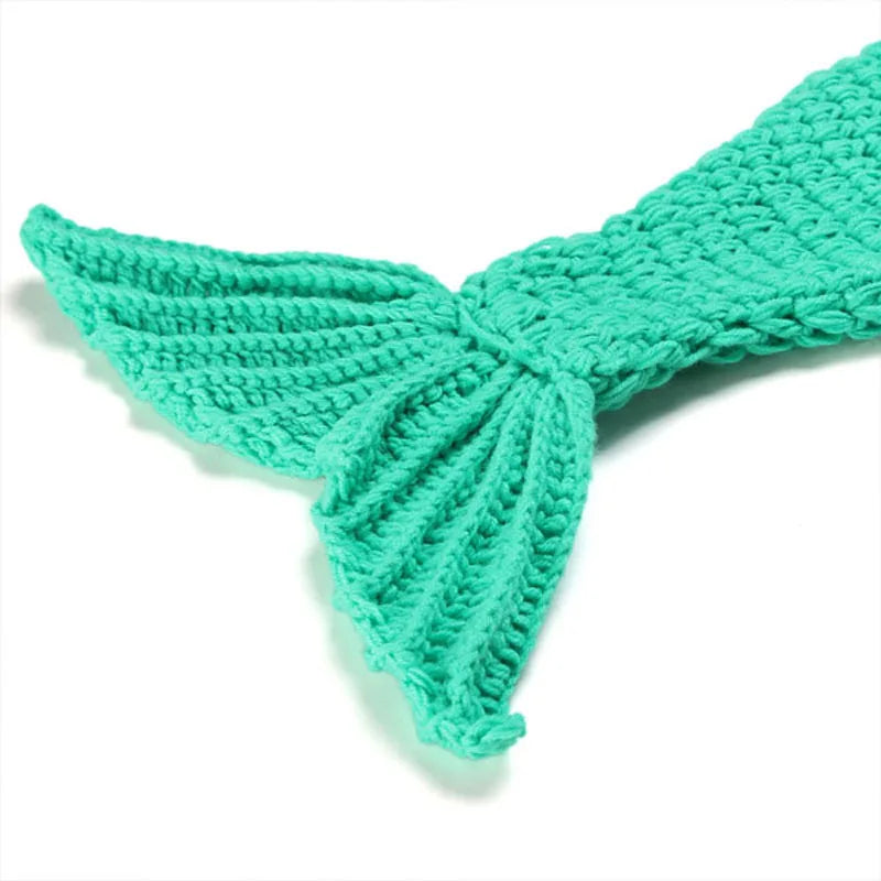 Baby Knit Crochet Mermaid 3pcs Cocoon with Bra Headband set