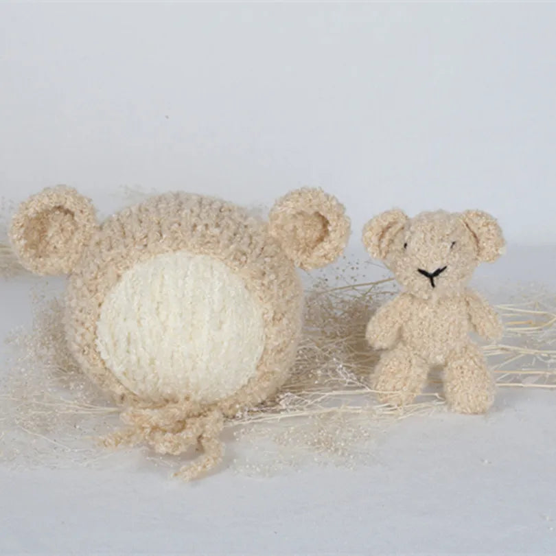 Cute Panda Hat Panda Toy Kitted Newborn Photo Props