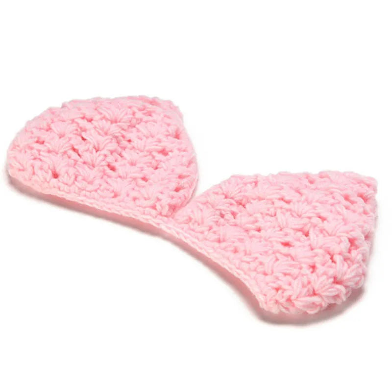 Baby Knit Crochet Mermaid 3pcs Cocoon with Bra Headband set