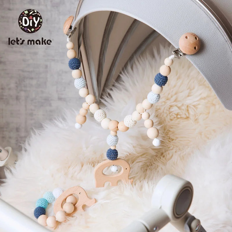 Baby Bed Hanging Rattles Toy Make Noise Elephant Shape
