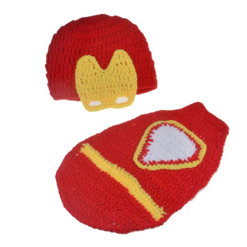 Latest Crochet Newborn Iron man Photography Props