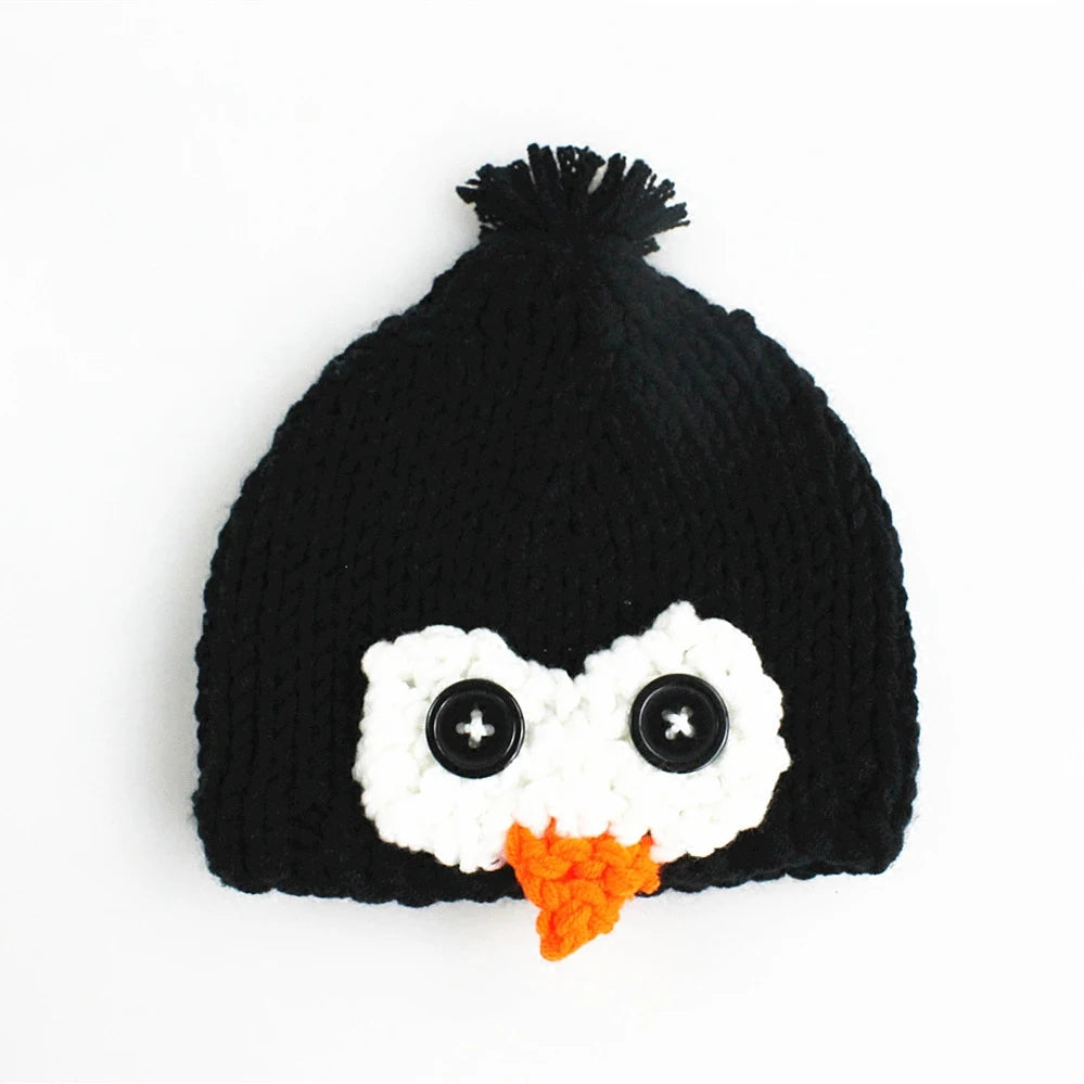 Newborn Photography Props Baby Photography Clothing Penguin Hat+ Sleeping Bag