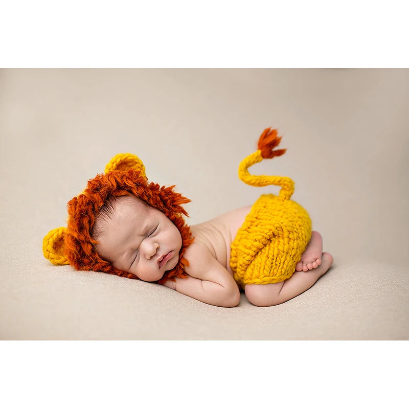 Cute Lion Animal Newborn Photography Props