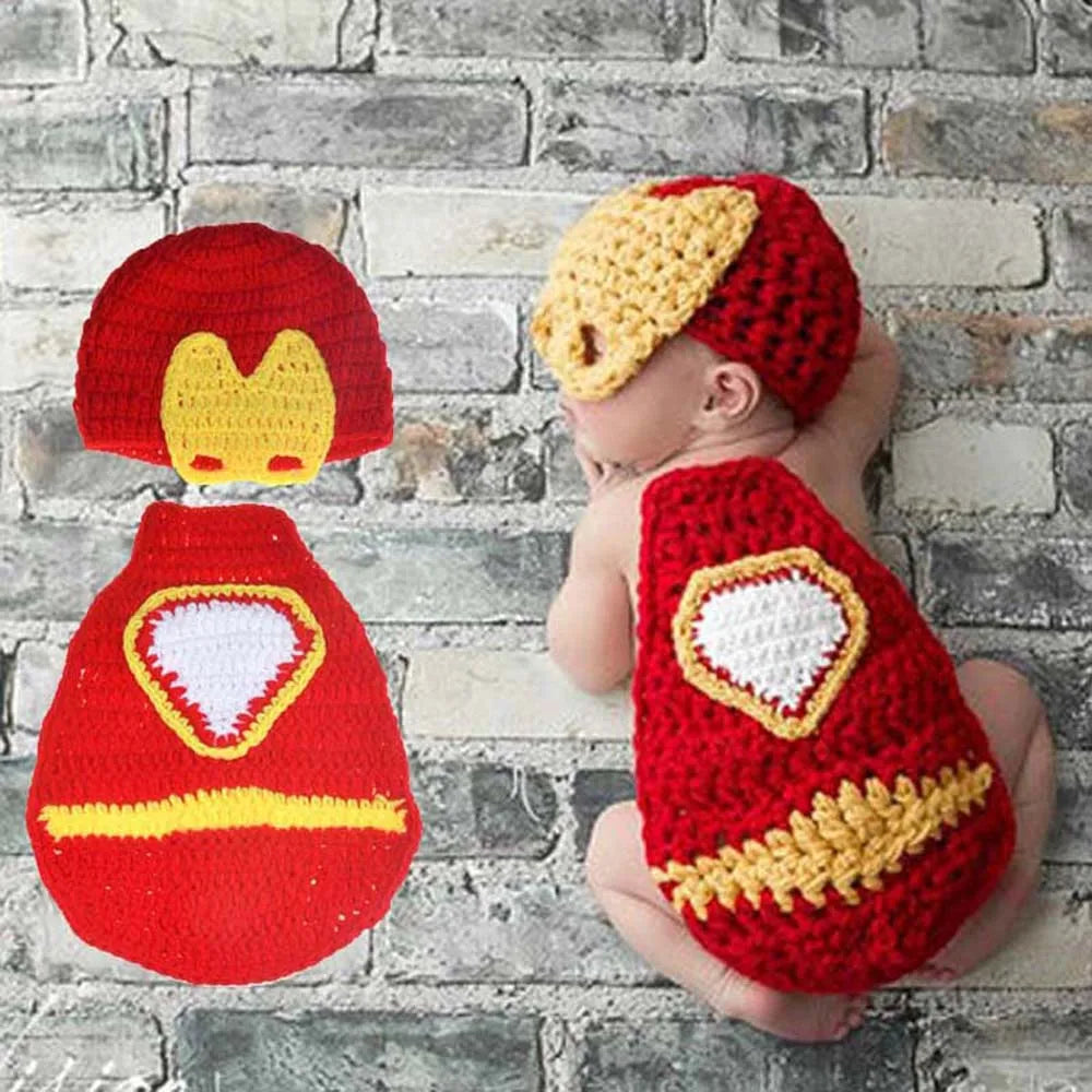 Latest Crochet Newborn Iron man Photography Props