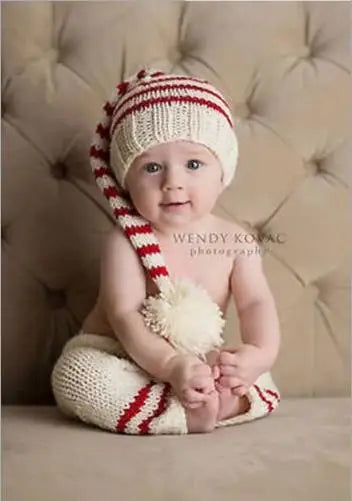 Baby Photo Props Knitting hat + pants Outfits
