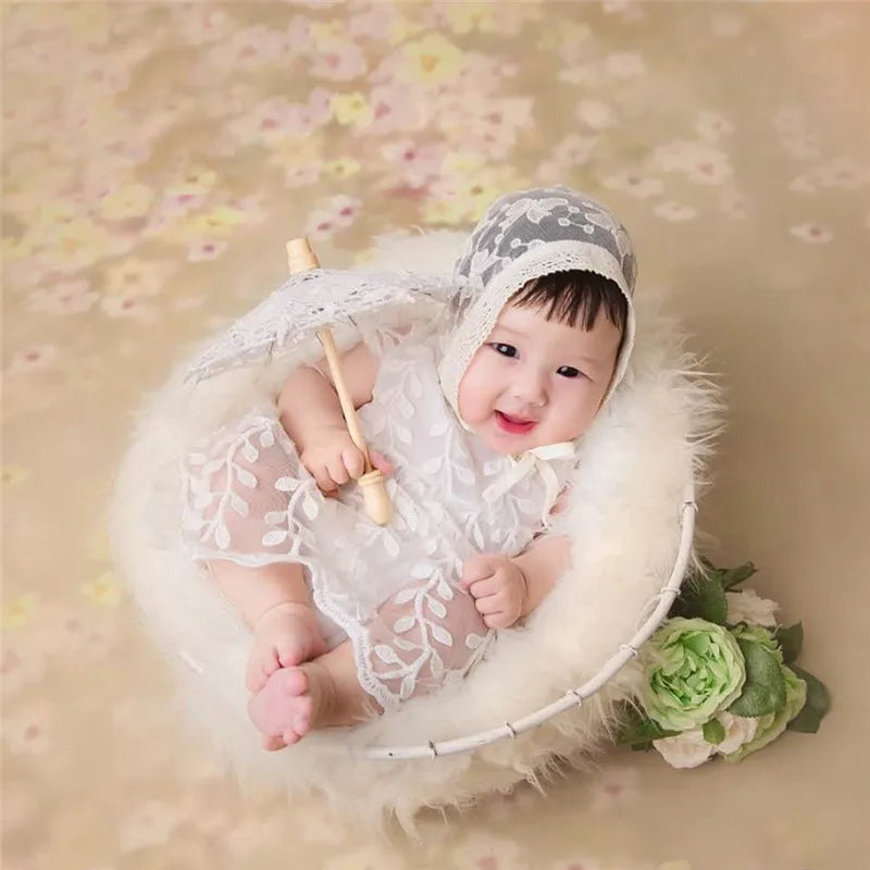 Newborn Photography Props Mini Lace Umbrella Baby Photography Accessories