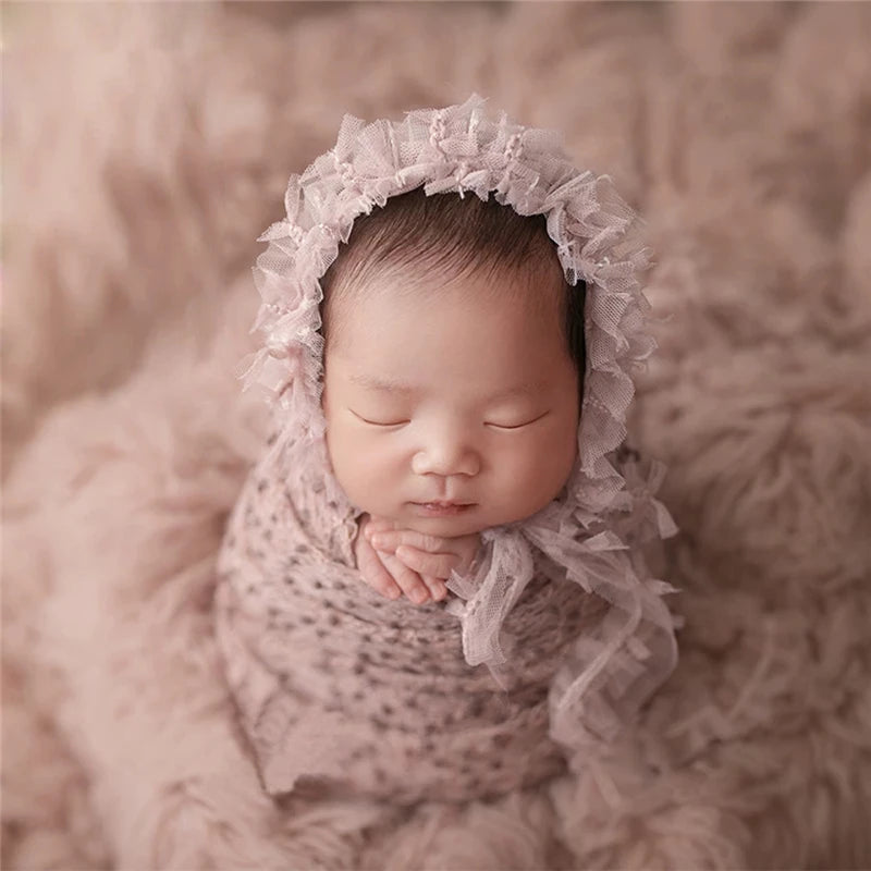 Baby Knitted Swaddling Elastic Scarf With Pompon Outfits