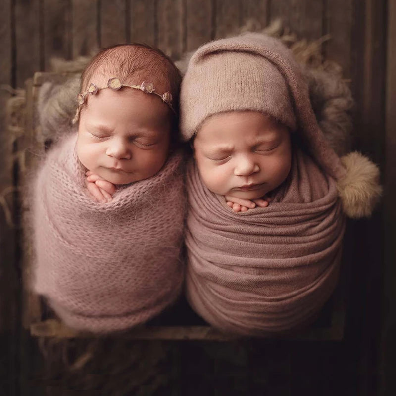 2pcs Wrap Hat Sets Newbornn Photography Props