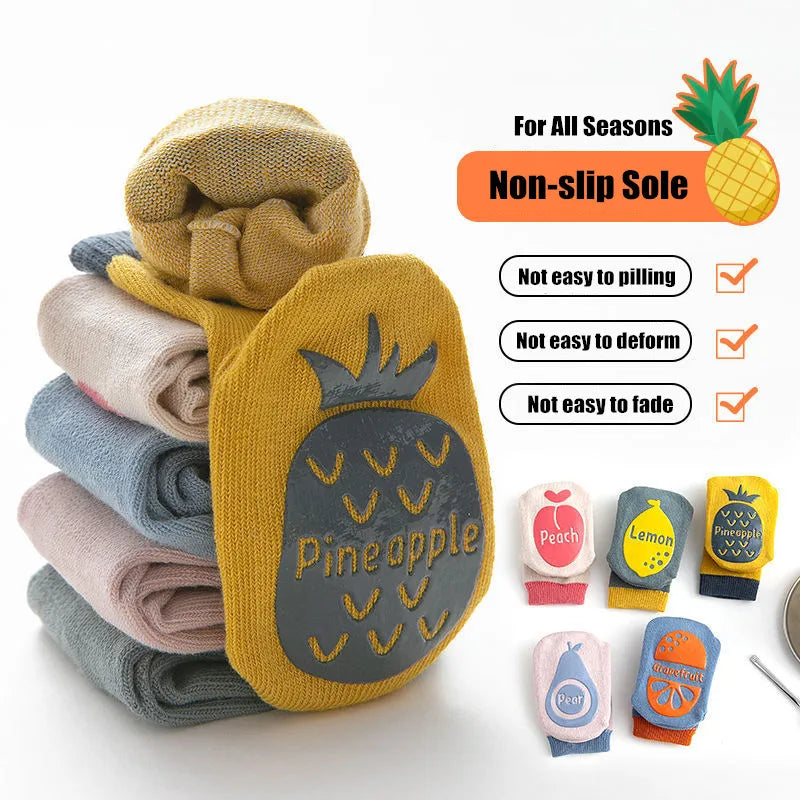 Cute Cartoon Newborn Baby Socks Anti-Slip Floor 0-5 Years