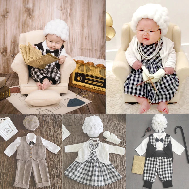 Infant Girls Cosplay Grandma Clothes Hat Outfits