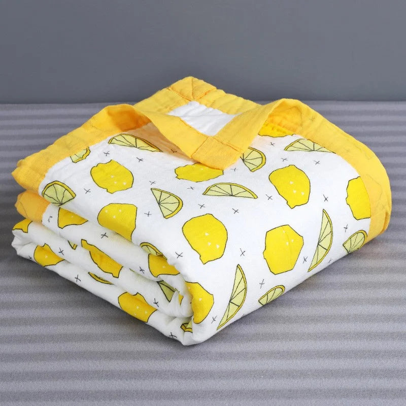 6 Layers Muslin Cotton Baby Receiving Blanket Infant Kids Swaddle Wrap Blanket Sleeping Warm Quilt Bed Cover Muslin Baby Blanket