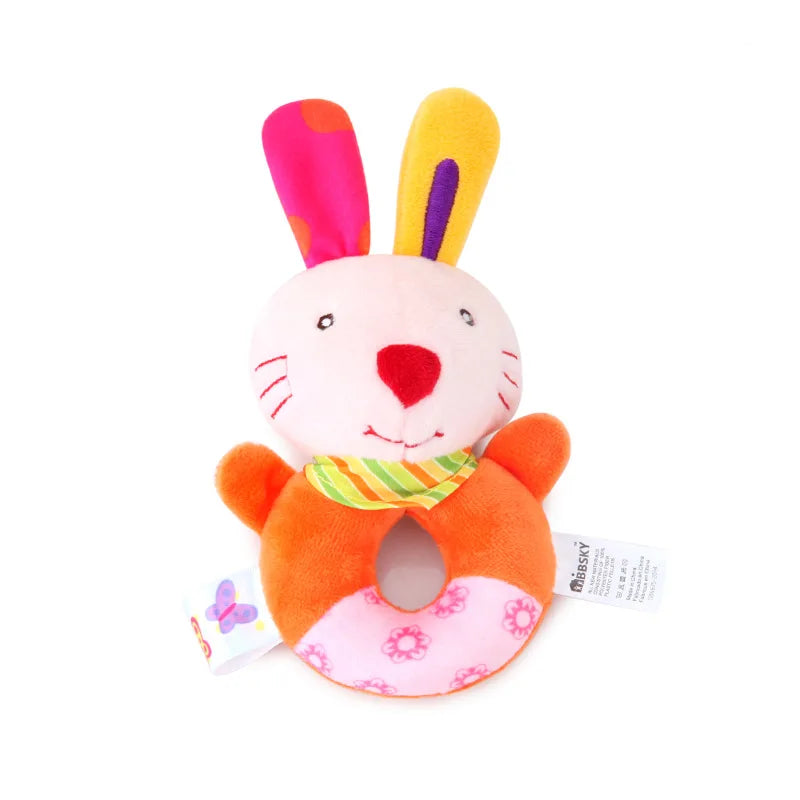 Baby Rattles Cartoon Infant Appease Doll Hand Bells Teether Toys