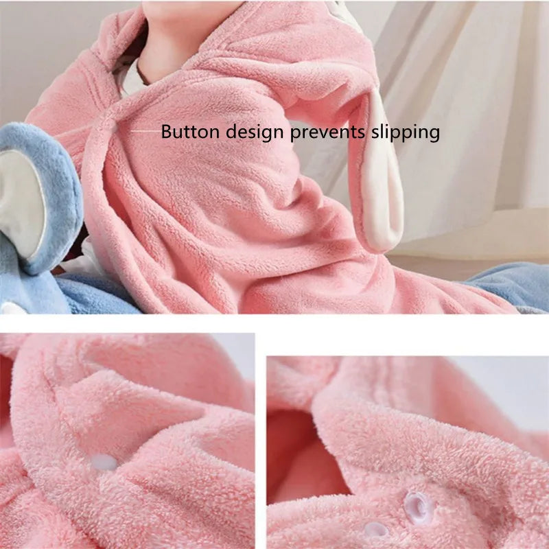 Baby bath towel coral fleece super soft hooded towel