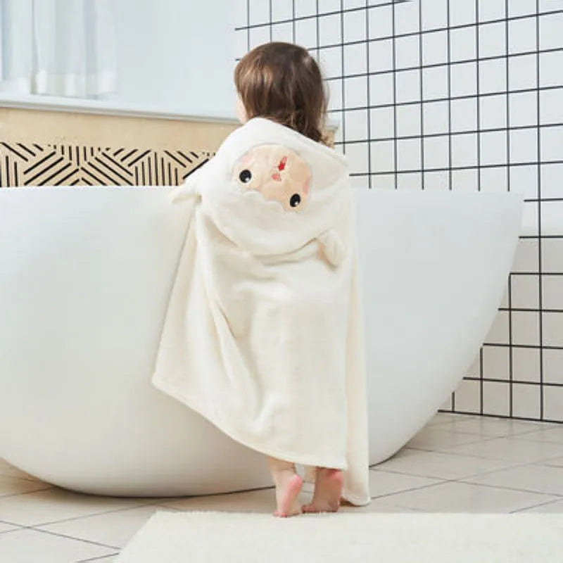 Baby bath towel coral fleece super soft hooded towel