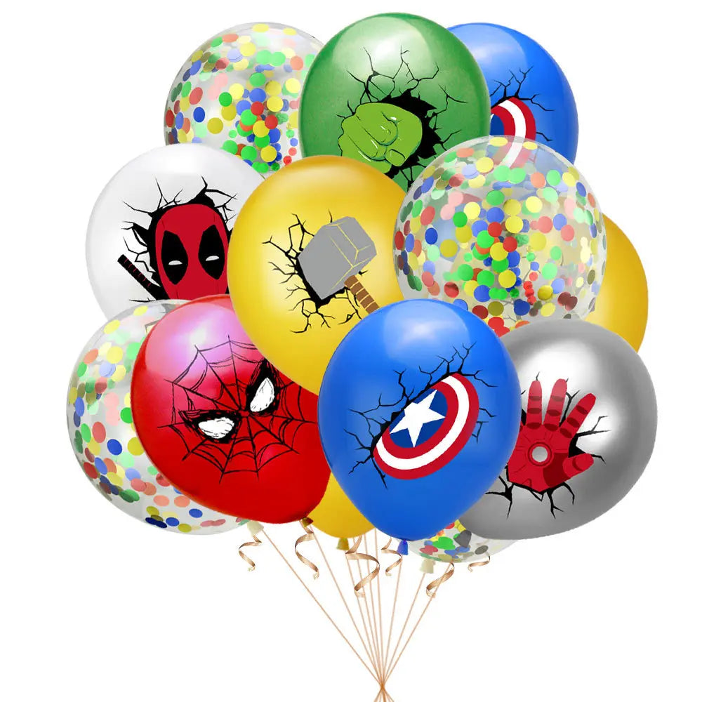 10pcs Disney Balloons Spider Super Hero Baby Birthday Party