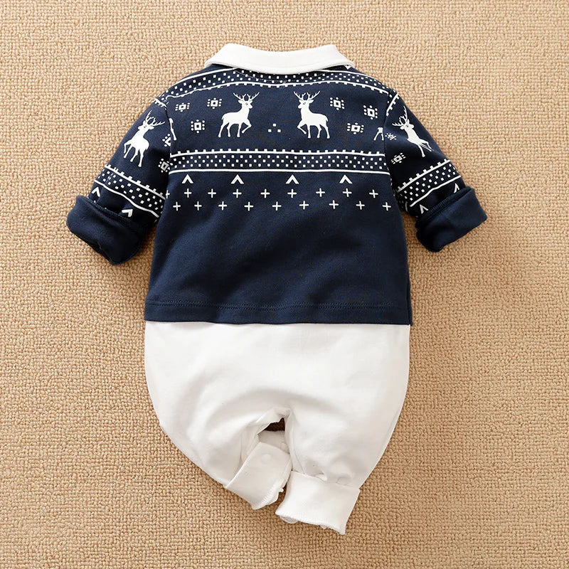 New born Baby Boy Clothes Newborn Romper Cotton Infant Jumpsuit Christmas Elk Pajamas Long Sleeve Onesie Things Costume Outfits