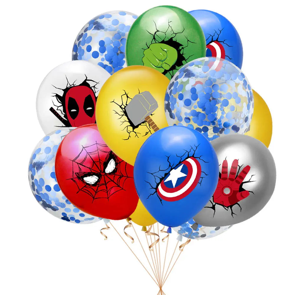 10pcs Disney Balloons Spider Super Hero Baby Birthday Party