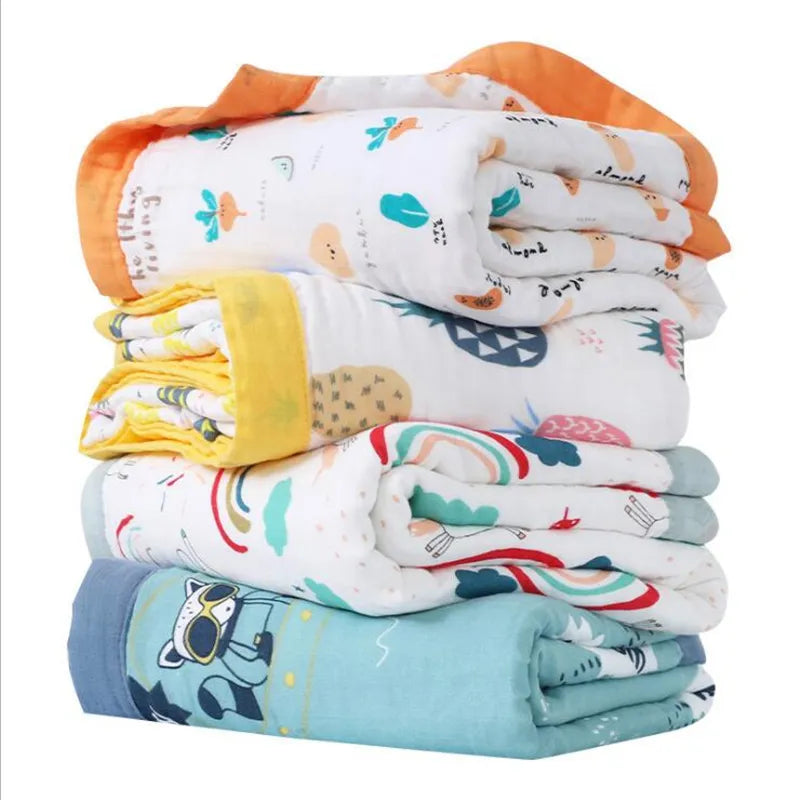 6 Layers 100% Muslin Cotton Baby Blanket