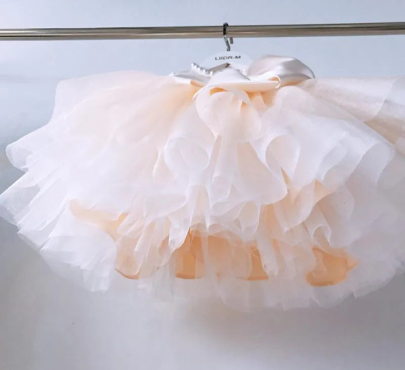 Newborn Clothes Beaded Baby Girls Dress Pageant Gown
