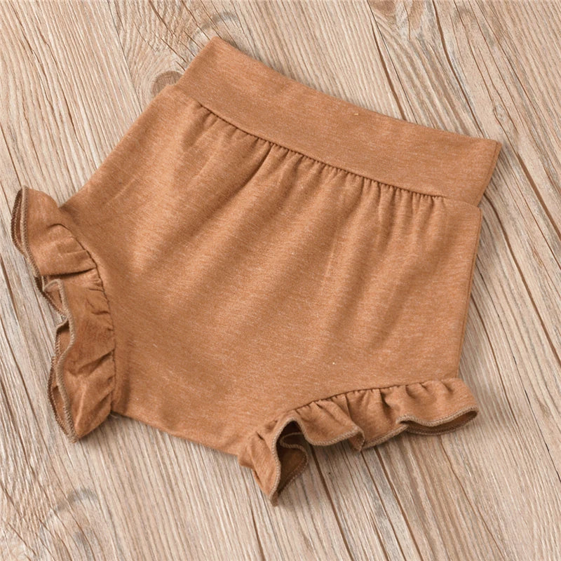 2022 Summer Newborn Baby Girls Clothes Baby Letter Bodysuit Top+PP Shorts+headband Outfits Set Roupa 3-18 Months Clothing