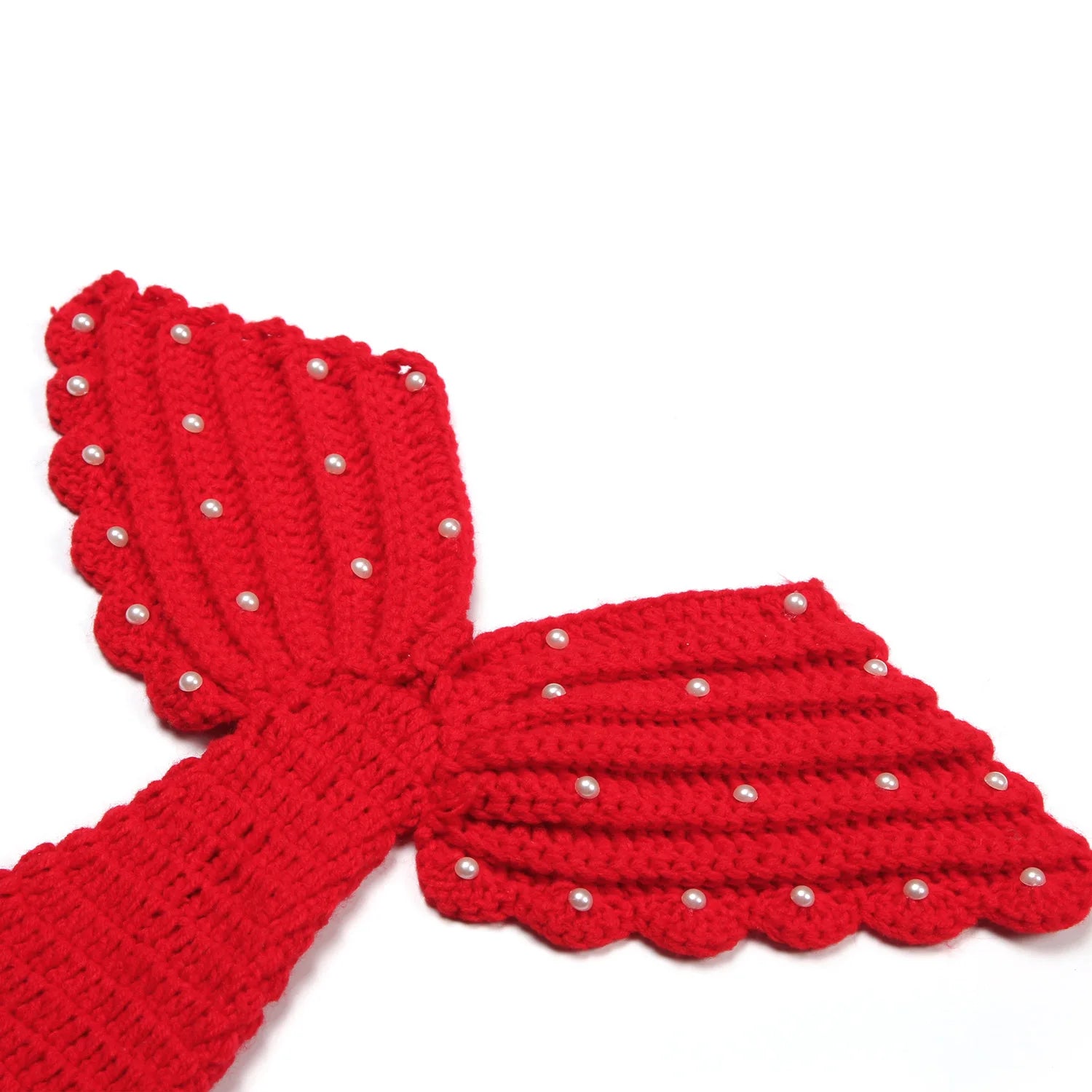 Cute Knitted Mermaid Costume with Tail Bra Headband