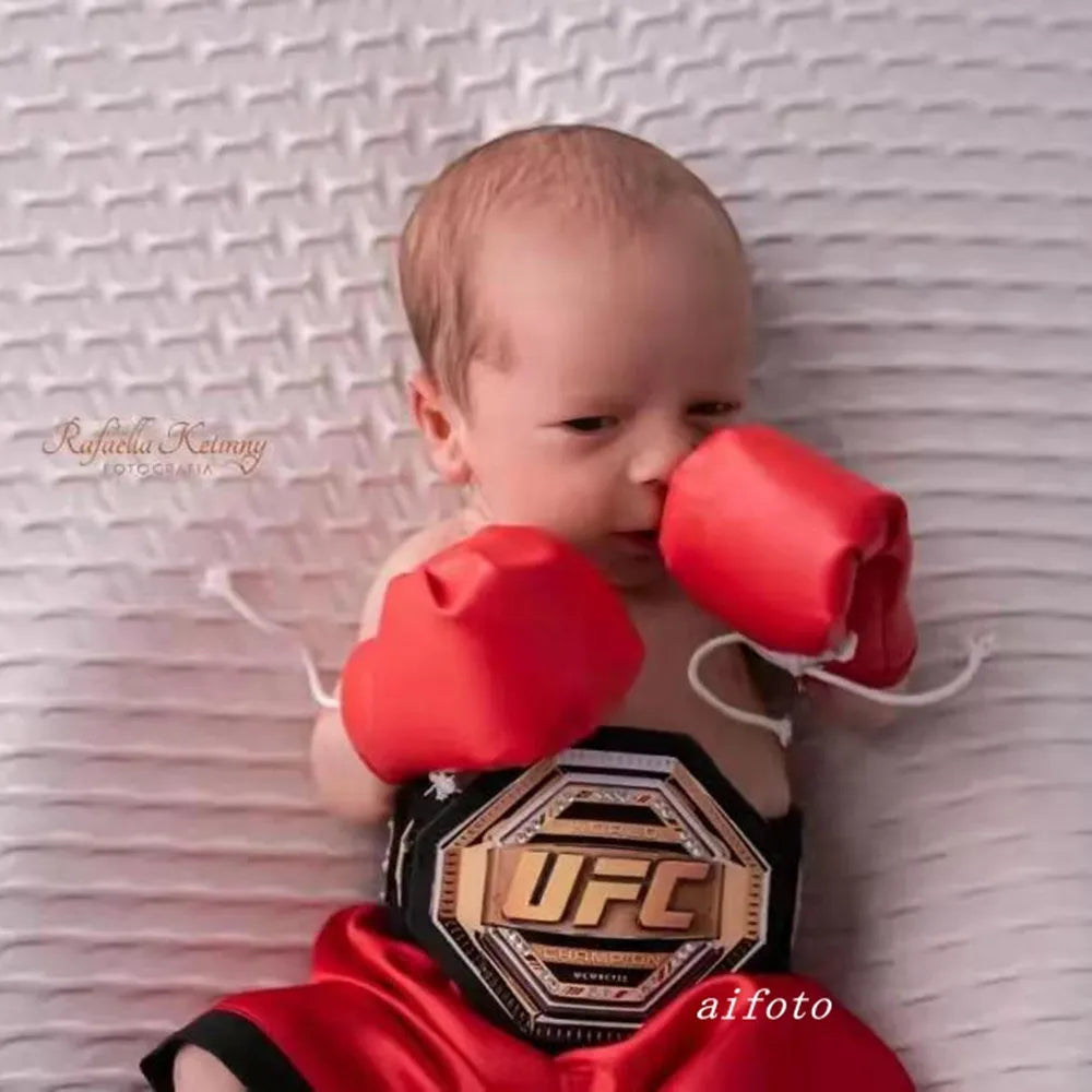 Baby Boxer Red Boxing Glove Shorts For Photography Props