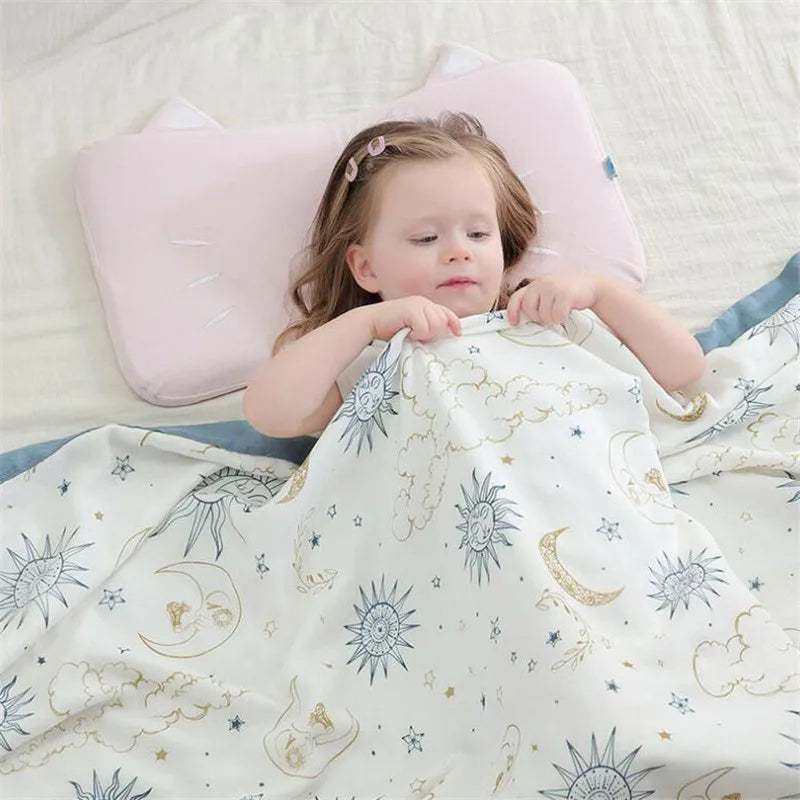 120x150cm 4 and 6 Layers Bamboo Fiber Muslin Swaddle Baby Blankets Wrap Newborn Baby Kids Bath Towel Children Sleeping Blanket