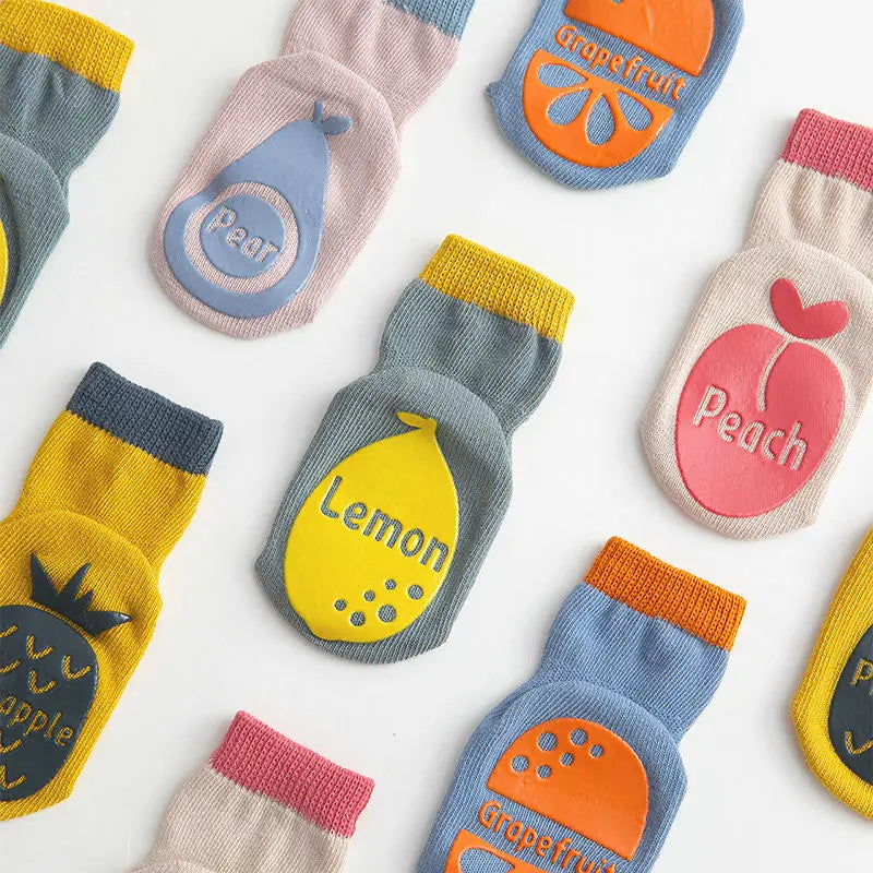 Cute Cartoon Newborn Baby Socks Anti-Slip Floor 0-5 Years