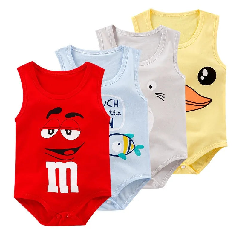 Newborn Baby Sleeveless Bodysuit Summer Clothes