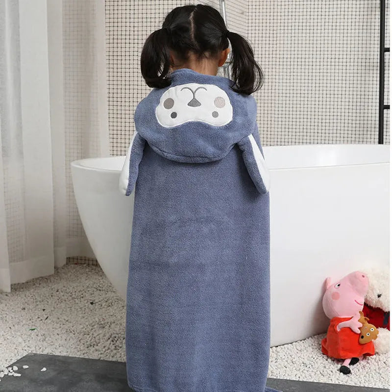 Baby bath towel coral fleece super soft hooded towel