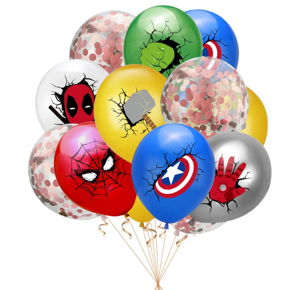 10pcs Disney Balloons Spider Super Hero Baby Birthday Party