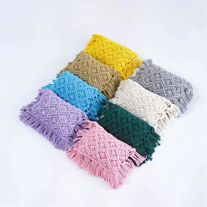 New style handwoven cotton pillow prop