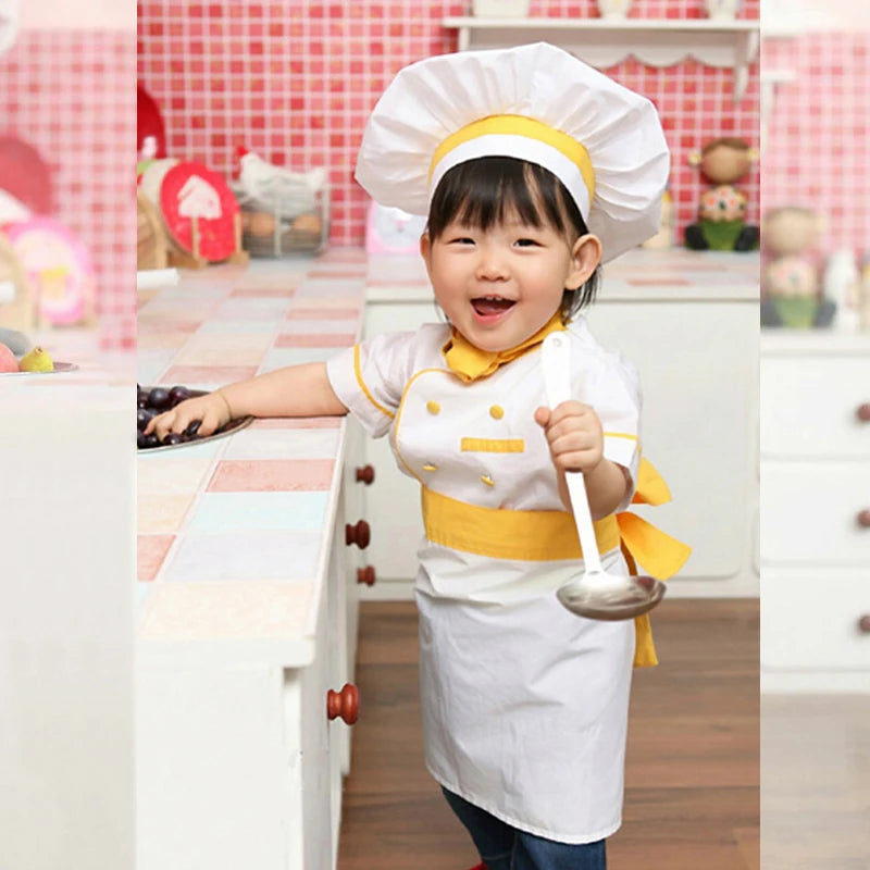 3-4 Yrs Chef Cook Uniforms Play house Photo Costumes