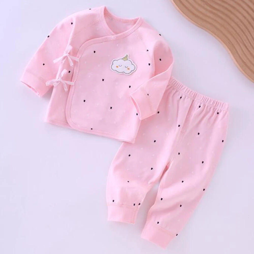 Autumn Baby Girl Outfit Set Two Pieces Cotton Underwear 0-6 Months