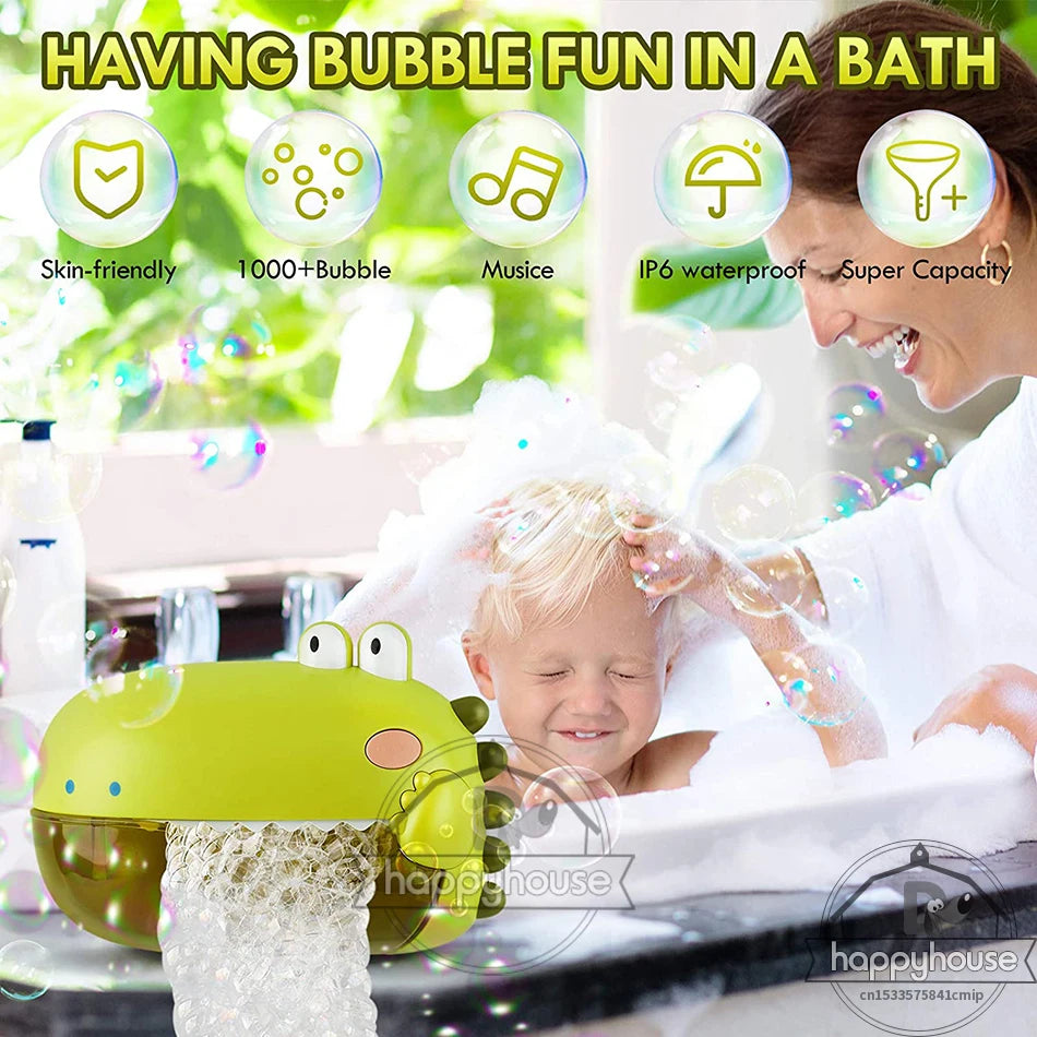 Baby Bath Toys for Kids Music Dinosaur Crabs Bubble Machine
