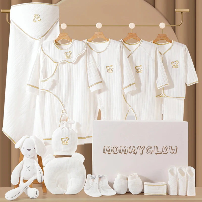 18/22 Pieces Newborn Clothes Baby Gift Pure Cotton Baby Set 0-12 Months