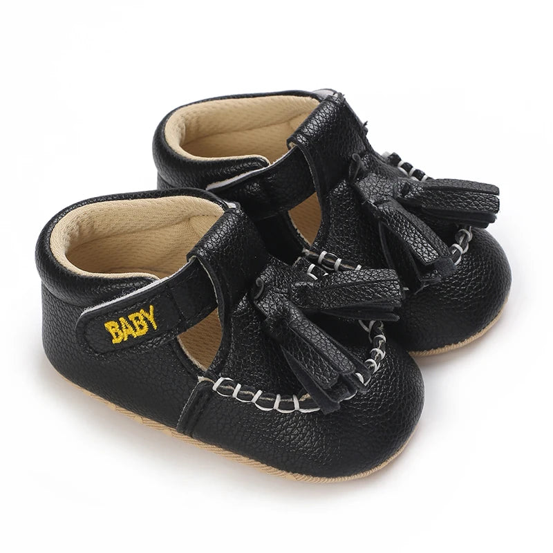 Newborn Baby Prewalker Casual Shoes Leather Non-Slip Soft 0-18M