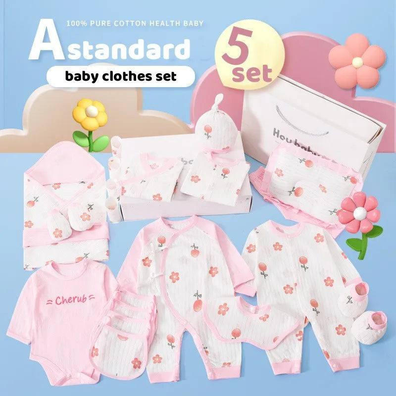 22/24pcs Summer Breathable Newborn Clothes Set With Box