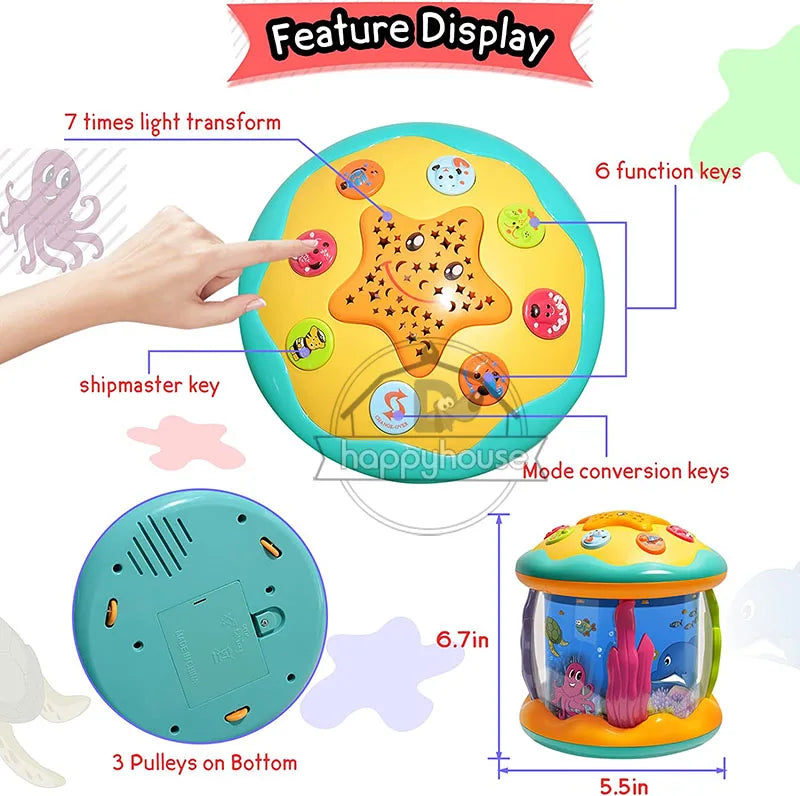 Baby Toys 6 0 12 Months Musical Toy Babies Ocean Rotary Projector