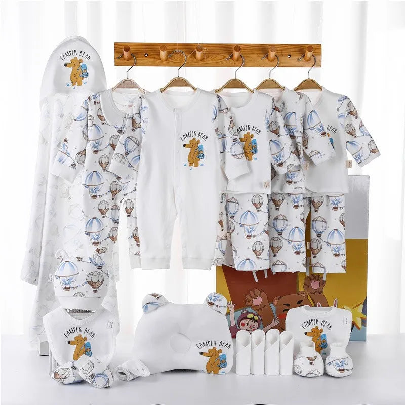 0-3m Newborn Baby Bear Pattern Pure Cotton Suit Without Box