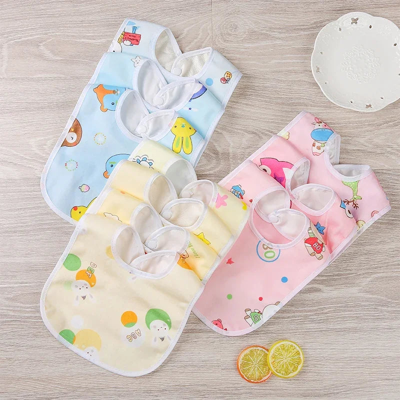 1PCS Baby Bibs Cotton Waterproof Bib Feeding Clothes