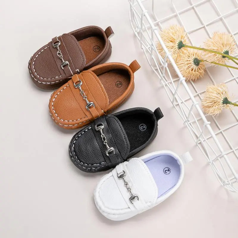 New Baby Shoes Casual Shoes Leather Non-slip Walkers 3-colors 0-18M
