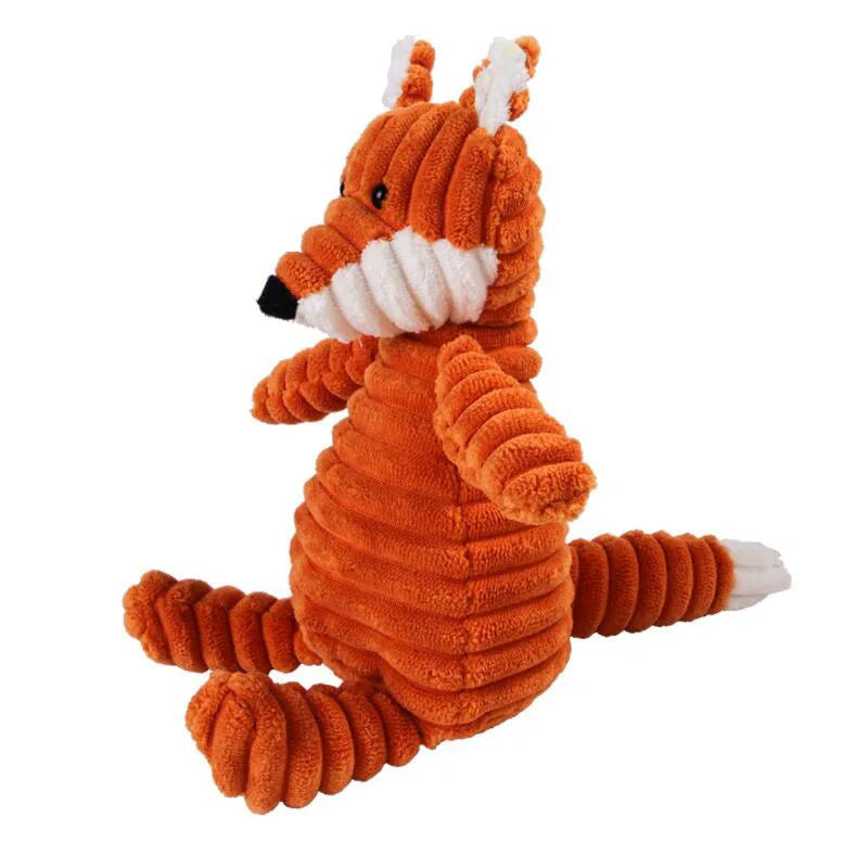Plush Dog Toy Animals Shape Bite Resistant Squeaky Toys