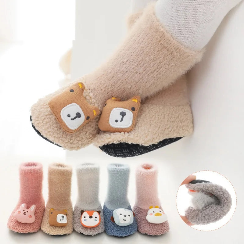 5 Colors Anti-Skid Toddler Socks 0-2Y