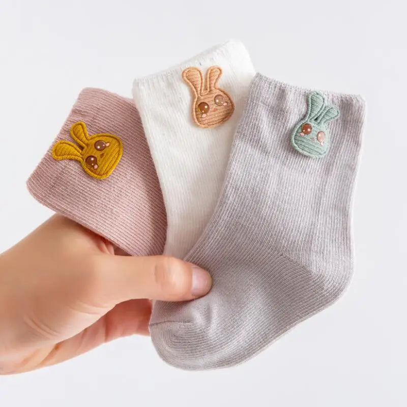 3 Pairs/Lot Baby Cotton Socks