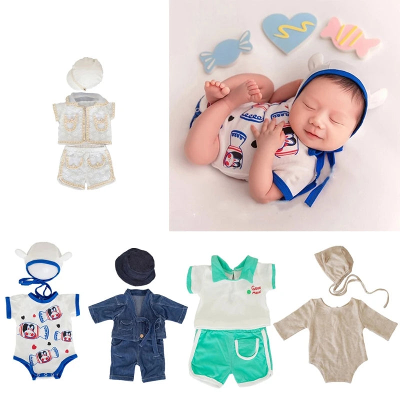 Newborn Photography Props Clothes Suit Set
