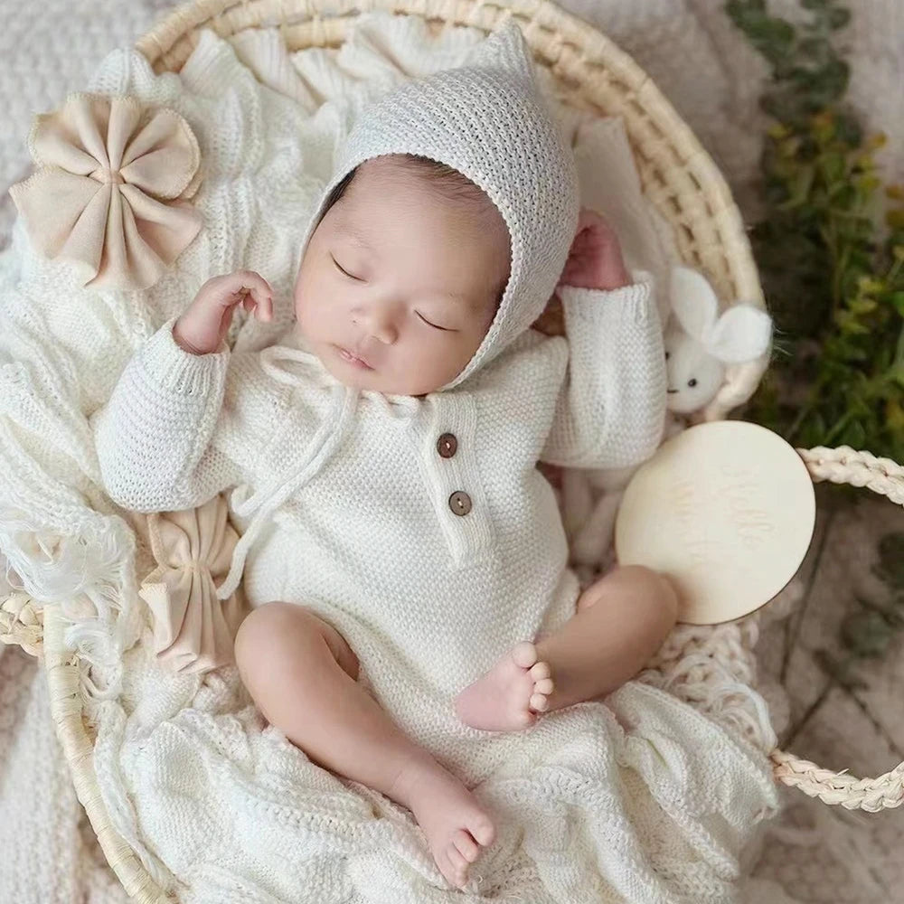 Knitted Baby Boy Costume Newborn Photography Props