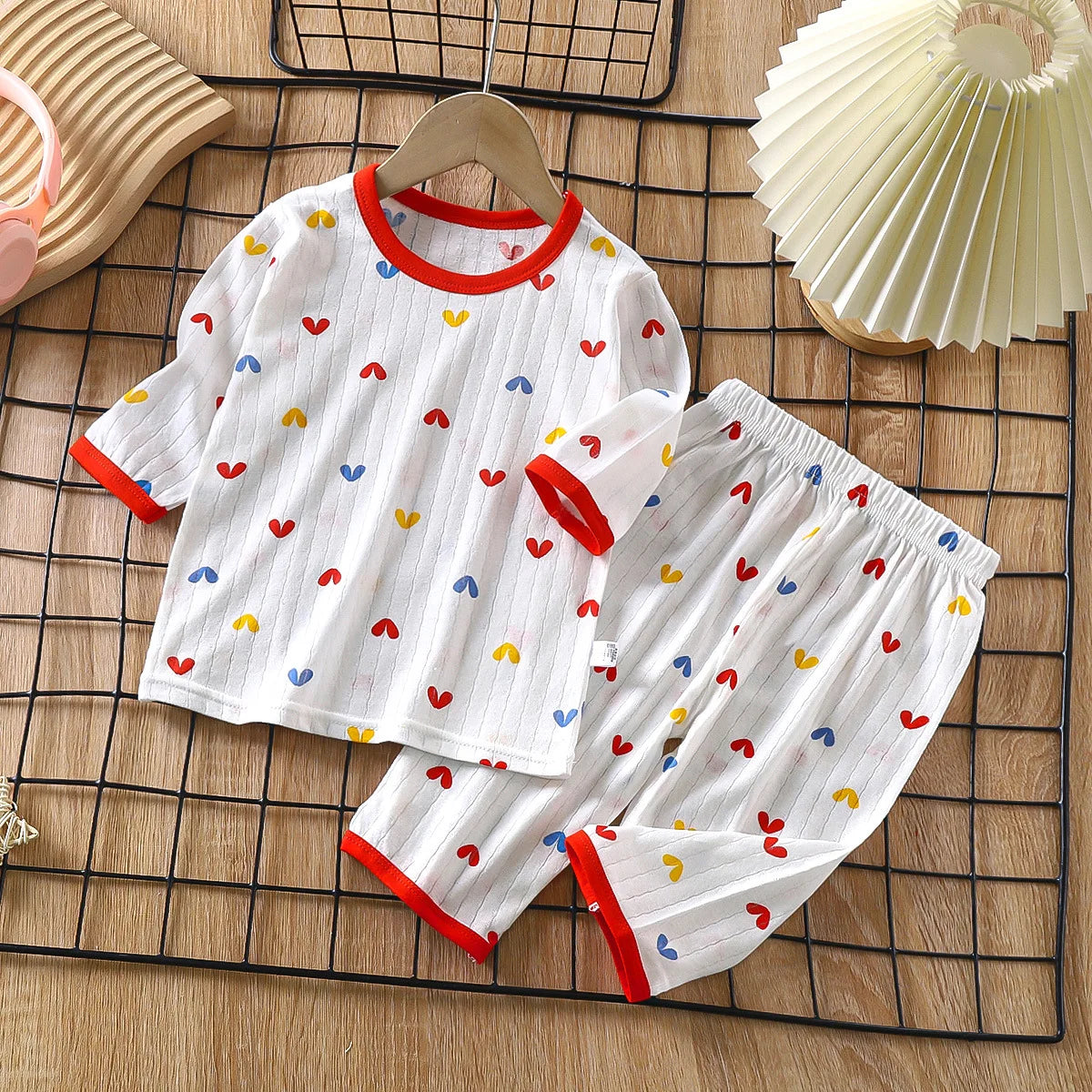 2024 New Baby Home Clothes Set Pure Cotton Pajamas