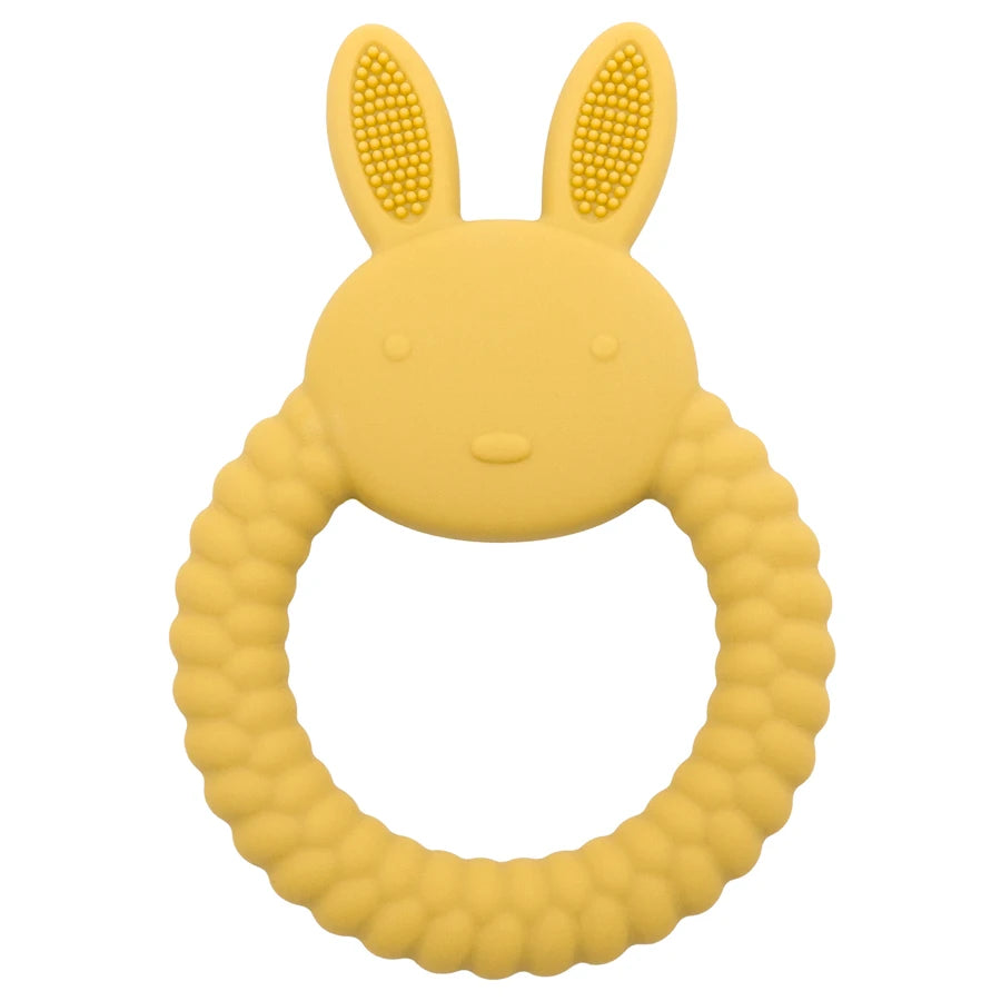 1Pcs Baby Teether Silicone Toy BPA Free Rabbit Nursing Teether