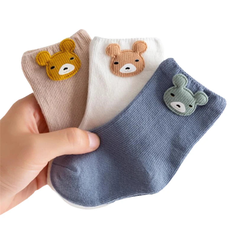 3 Pairs/Lot Baby Cotton Socks